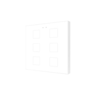 ZENNIO ZVIF6V2W Flat 6 v2 Interruttore tattile capacitivo retroilluminato, bianco