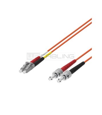 WP RACK WPC-FP1-6LCST-075 FIBER OPTIC MULTIMODE PATCH CORD 62,5/125 LC-ST, 7,5 MT. OM1