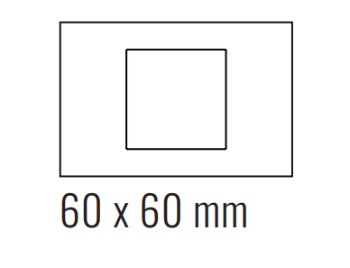EKINEX EK-DRS-CBM Placca Deep (FF e 71 e 20Venti ) rettangolare  - METAL HT (CROMATO) black metal