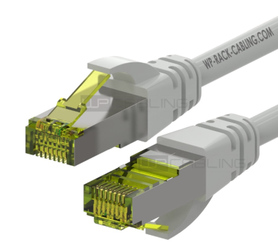 WP RACK WPC-PAT-6ASF020 CAT 6A S-FTP PIMF PATCH CABLE 2m LS0H GREY