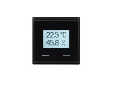 ELSNER 70638 KNX TH-UP Touch CH- jet black RAL 9005 KNX Temperature/Humidity Sensor with Touch Buttons