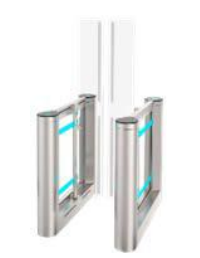 NICE TURNSTILES SWINGHGW2RB To be combined with SWING HGW-1 for the creation of a double passage for 550 mm passages - RAL powder coated cabinet and black tempered glass cover