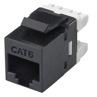 WP RACK WPC-KEY-6U-90/BL FRUTTO KEYSTONE TELEFONICO CAT 3 6P4C UTP 180°, NERO