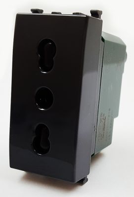 MAPAM 618N Gem 618N Bivalent Socket (16A-250V) Black -