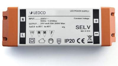 LEDCO TR24200/CL2 TRASFORMATORE 24Vdc 200W CL. 2 SELV
