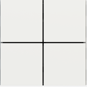 EKINEX EK-TQQ-FBM Kit 4 tasti FF (Form/Flank/NF) quadrati (40x40) Colore Bianco Malè