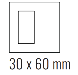 EKINEX EK-DQT-GBR Placca Deep (FF e 71 e 20Venti ) quadrata 1 finestra - METALLO (ALLUMINIO) nichel