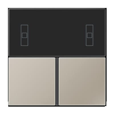 JUNG ES4093TSA Set di pulsanti completo per controller ambientale KNX compatto 4093KRMTSD- mod. LS990- acciaio inox