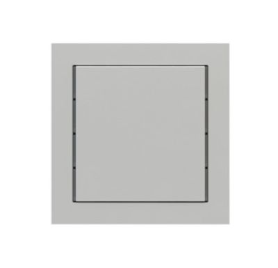 EKINEX EK-T1Q-GAG Confezione tasto singolo quadrato - Grigio argento