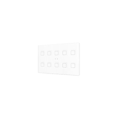 ZENNIO ZVITXLX10W Interruttore touch capacitivo TECLA XL retroilluminato 10 tasti, bianco