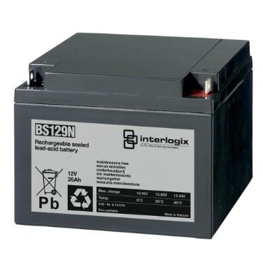 ARITECH INCENDIO BS129N Batteria 12 V - 24 Ah. mm. 165x125x175 APPROVATA VDS