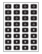 EELECTRON 9025ISF-3 9025 CAPACITIVE KNX SWITCH,  BLACK  ICON'S SET - F - 32 ICONS