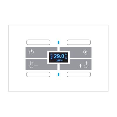 BLUMOTIX BX-E-RTU4C2 QUBIK Elettronica 4-button thermostat with humidos