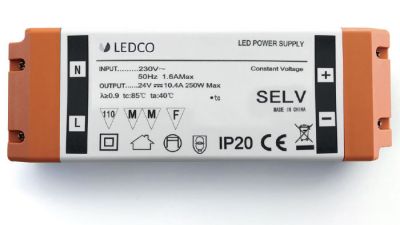 LEDCO TR24250/CL2 TRASFORMATORE 24Vdc 250W CL. 2 SELV