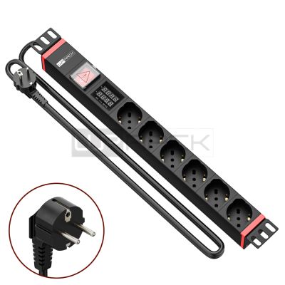 WP RACK WPN-PDU-G03-06 CANALE DI ALIMENTAZIONE (PDU) RACK 19" 6 X ITA/SCHUKO CON MISURATORE DI CORRENTE E TENSIONE