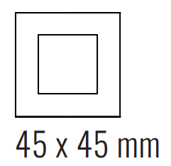 EKINEX EK-PQP-FNI Placca FF/71 (Form/Flank/NF) quadrata (80x80) 1 fi