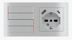 EKINEX EK-PWS-IT-USB Presa elettrica. Versione Italiana USB A-C. 55x55 mm