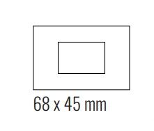 EKINEX EK-DRG-GAG Placca rettangolare finestra 68X45 in plastica (colore argento)