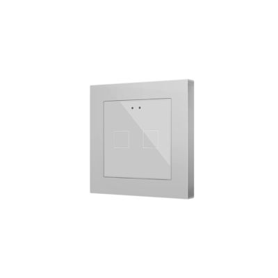 ZENNIO ZVIF55X2V2S Backlit capacitive touch switch (55 x 55 mm) 2-button, silver