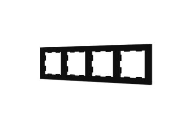 ZENNIO 980000405 ZS55 – Frames for ZS55 switches and sockets, Flat 55 and Tecla 55, 4-gang, anthracite