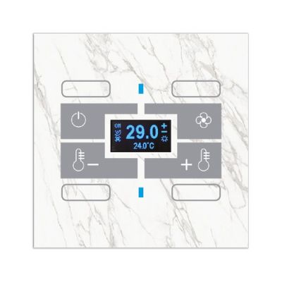 BLUMOTIX BX-E-QT QUBIK Elettronica thermostat 80X80 Transparent