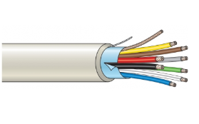ARITECH INTRUSION WC4108FN CEI-UNEL 36762 C-4 flame-proof shielded cable - 2x0.75+6x0.22