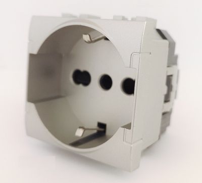 MAPAM 814A Schuko Unel socket (16A-250V) Art 814A Aluminum -