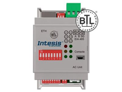 INTESIS INBACMIT001I000 Mitsubishi Electric Domestic, Mr.Slim e City Multi per interfaccia IP/MSTP BACnet