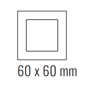 EKINEX EK-DQS-GAA Placca Deep (FF e 71 e 20Venti ) quadrata - Plastica bianco
