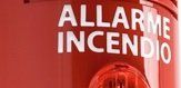 VENITEM 23.29.15 Adesivo resinato prespaziato scritta ALLARME INCENDIO bianco