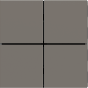 EKINEX EK-TQQ-FGL Kit 4 tasti FF (Form/Flank/NF) quadrati (40x40) Colore Grigio Londra
