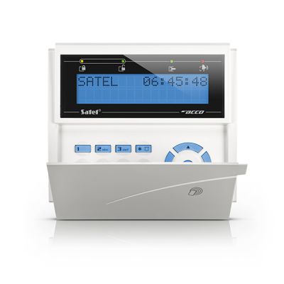 SATEL ACCO-KLCDR-BW LCD keypad with proximity reader and door (blue-white backlighting)