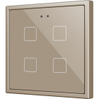 ZENNIO ZVIF55X4V2C Flat 55 X4 v2. Glass capacitive push button 55x55