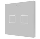 ZENNIO ZVIF2VTS ZVIF2VTS Flat 2 vT Backlit capacitive touch switch, 2 buttons, silver