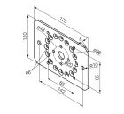 NICE 693.09.00 Support 175x120 for sides Era LH supports diameter 58 mm, for tubular motors 
