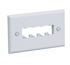 PANDUIT CFPH4IW Faceplate- 4 Port- Single Gang- Horizonal- Off White