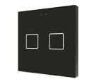 ZENNIO ZVIF2VTA Tastiera capacitiva Flat, 2 Tasti + T° nero