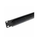 WP RACK WPN-ACM-201-B CABLE GUIDE WITH BRUSH 1U, BLACK RAL 9005