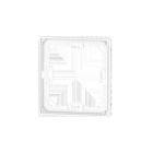 EKINEX EK-TAQ-1-NFW Confezione 1 pz telaio adattatore bianco per placca 'NF