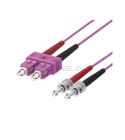 WP RACK WPC-FP4-5STSC-075 FIBER OPTIC MULTIMODE PATCH CORD 50/125 ST-SC, 7,5 MT. OM4