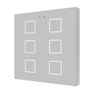 ZENNIO ZVIF6VTS Tastiera capacitiva Flat, 6 Tasti + T° argento