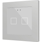 ZENNIO ZVI-F55X2-S ZVI-F55X2-S Flat 55 X2 Backlit capacitive touch switch (55 x 55 mm), 2 modules, silver