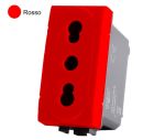 MAPAM 818R Presa Bivalente (16A-250V) Art 818R per linea di emergenza Rosso