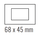 EKINEX EK-PRG-GAB Placca rettangolare finestra 68x45 mm - colore bianco