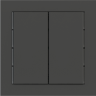 EKINEX EK-T2R-MAL Pack of 2 black vertical rectangular buttons