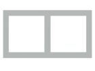 EKINEX EK-P2S-F_ Double plate with 2 60x60 windows in Fenix ​​NTM