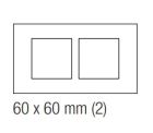 EKINEX EK-S2S-F Double plate with 2 windows 60X60 in NTM