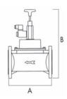 TECNOCONTROL VR570/12 Manual reset solenoid valve NA DN 80 12Vdc