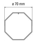 FAAC 132298 OCTAGONAL TUBE ADAPTER 70 INT CROWN 58mm