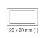 EKINEX EK-P2C-GB Placca doppia con finestra da 120x60 mm per mercato Svizzero